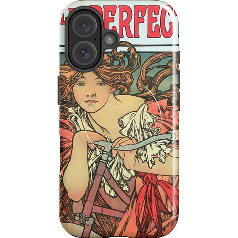Alphonse Mucha Cycles Perfecta iPhone 16 Plus Magsafe Impact Case