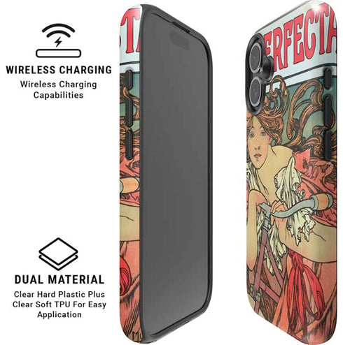 Alphonse Mucha Cycles Perfecta iPhone 16 Plus Magsafe Impact Case