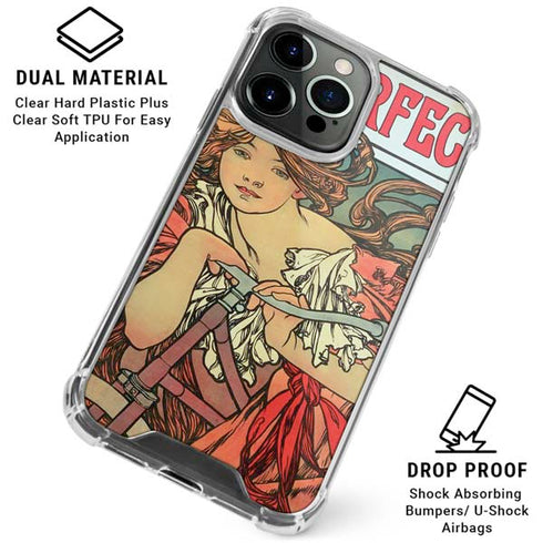 Alphonse Mucha Cycles Perfecta iPhone 16 Pro Clear Case