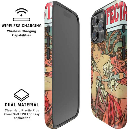 Alphonse Mucha Cycles Perfecta iPhone 16 Pro Max Magsafe Impact Case