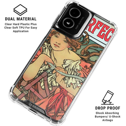 Alphonse Mucha Cycles Perfecta Moto G Power 5G (2024) Clear Case