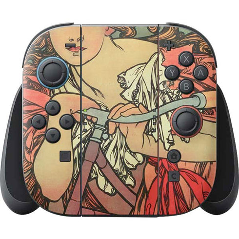Alphonse Mucha Cycles Perfecta Nintendo Switch 2 (2025) Joy-Con Controller Skin