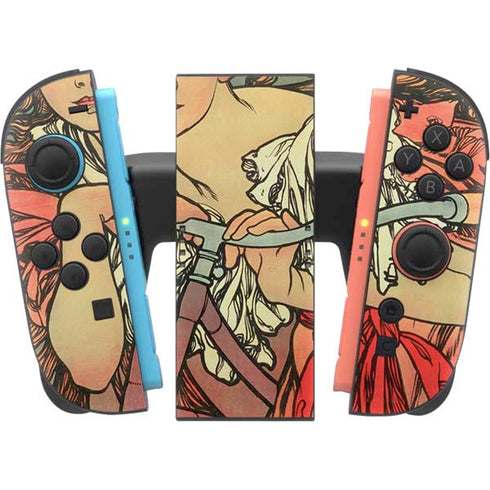 Alphonse Mucha Cycles Perfecta Nintendo Switch 2 (2025) Joy-Con Controller Skin
