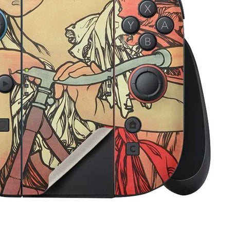 Alphonse Mucha Cycles Perfecta Nintendo Switch 2 (2025) Joy-Con Controller Skin
