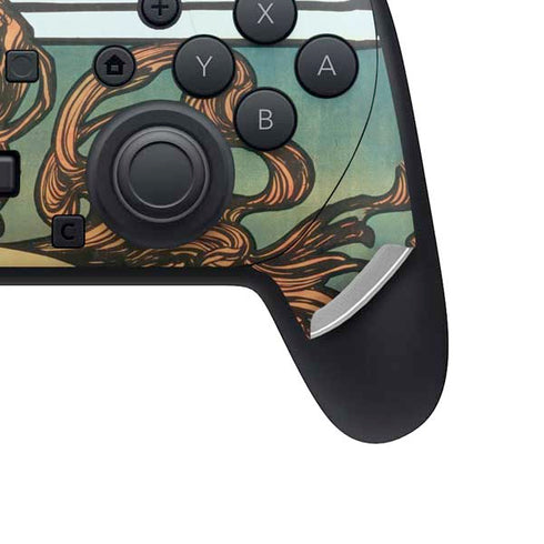 Alphonse Mucha Cycles Perfecta Nintendo Switch 2 (2025) Pro Controller Skin