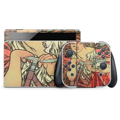 Alphonse Mucha Cycles Perfecta Nintendo Skins