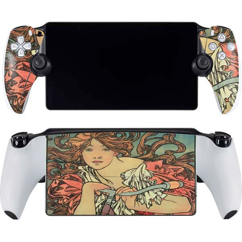 Alphonse Mucha Cycles Perfecta PlayStation Portal Remote Player Skin
