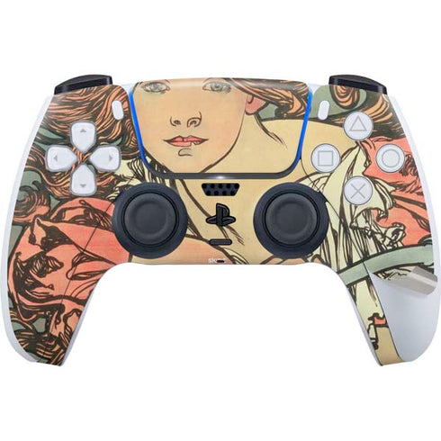 Alphonse Mucha Cycles Perfecta PS5 Pro Disk Bundle Skin