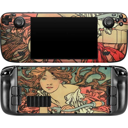 Alphonse Mucha Cycles Perfecta Steam Deck Handheld Gaming Computer OLED Skin