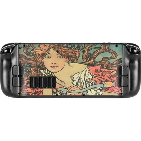 Alphonse Mucha Cycles Perfecta Steam Deck Handheld Gaming Computer Skin