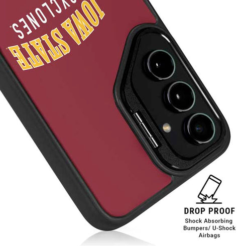 Iowa State University Collegiate Text Galaxy S25 Kickstand Case