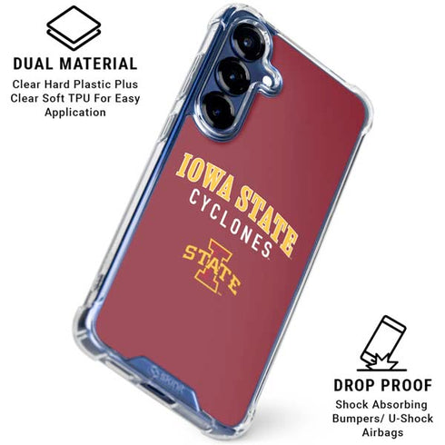 Iowa State University Collegiate Text Galaxy S25 Clear Case