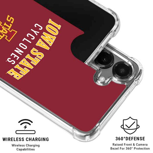 Iowa State University Collegiate Text Galaxy S26 Plus Clear Case