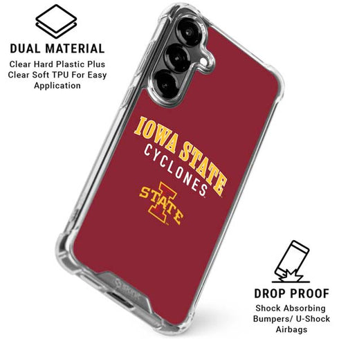 Iowa State University Collegiate Text Galaxy S26 Plus Clear Case
