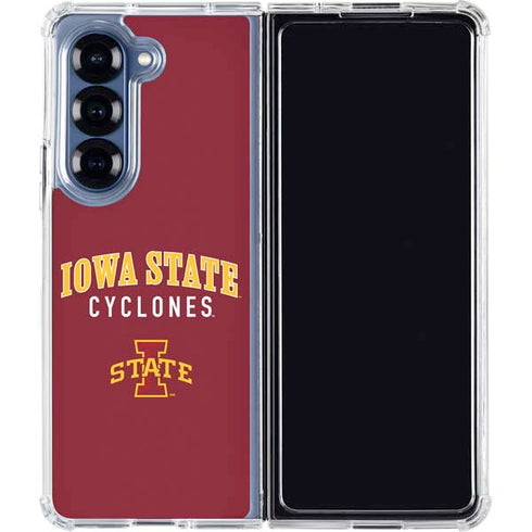 Iowa State University Collegiate Text Galaxy Z Fold6 Clear Case