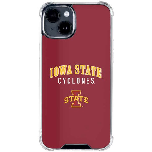 Iowa State University Collegiate Text iPhone 15 Clear Case
