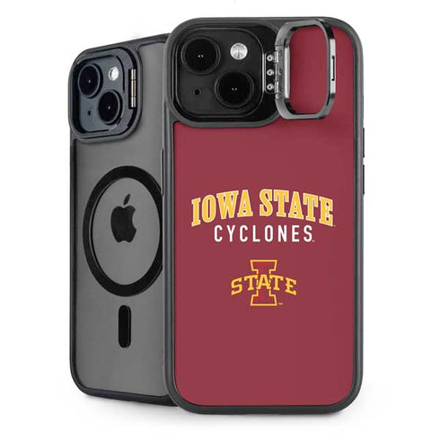 Iowa State University Collegiate Text iPhone 15 Kickstand Case