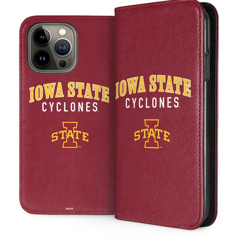 Iowa State University Collegiate Text iPhone 15 Pro Max Folio Case