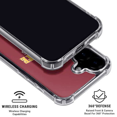 Iowa State University Collegiate Text iPhone 16 MagSafe Case