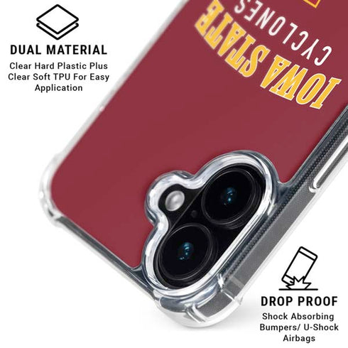 Iowa State University Collegiate Text iPhone 16 MagSafe Case