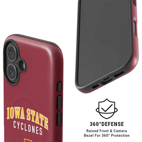 Iowa State University Collegiate Text iPhone 16 Magsafe Impact Case