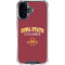 Iowa State University Collegiate Text iPhone 16 Plus Clear Case