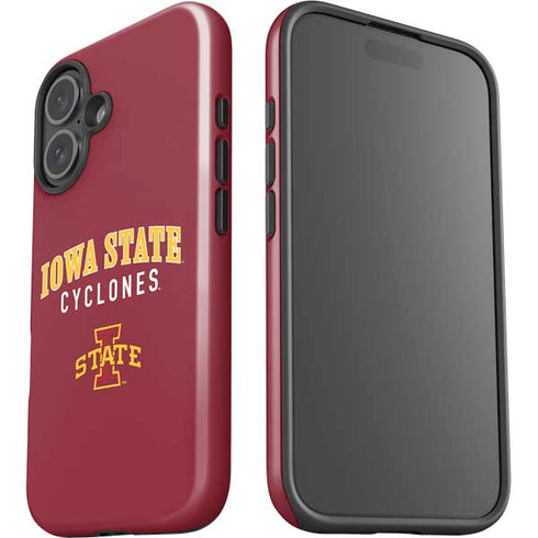 Iowa State University Collegiate Text iPhone 16 Plus Impact Case
