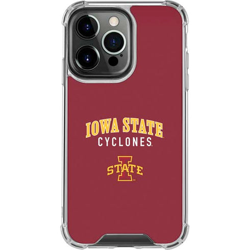 Iowa State University Collegiate Text iPhone 16 Pro Clear Case
