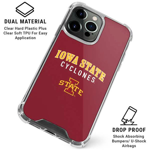 Iowa State University Collegiate Text iPhone 16 Pro Clear Case