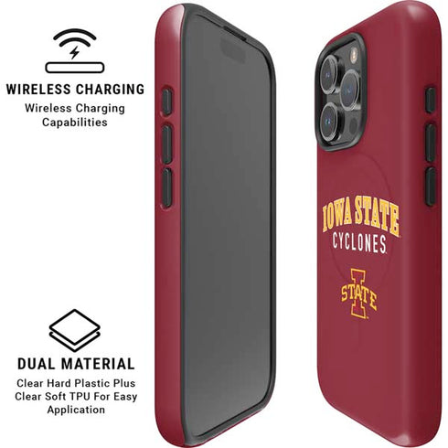 Iowa State University Collegiate Text iPhone 16 Pro Magsafe Impact Case