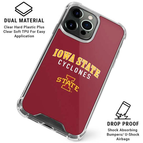 Iowa State University Collegiate Text iPhone 16 Pro Max Clear Case