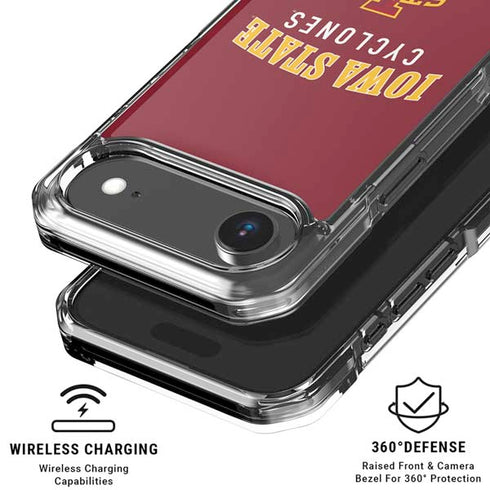Iowa State University Collegiate Text iPhone 17 Air Clear Case