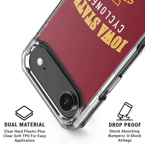 Iowa State University Collegiate Text iPhone 17 Air Clear Case