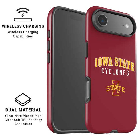 Iowa State University Collegiate Text iPhone 17 Air Magsafe Impact Case