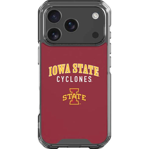 Iowa State University Collegiate Text iPhone 17 Pro Clear Case