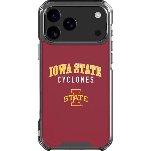 Iowa State University Collegiate Text iPhone 17 Pro Max Clear Case