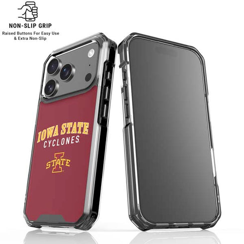 Iowa State University Collegiate Text iPhone 17 Pro Max Clear Case