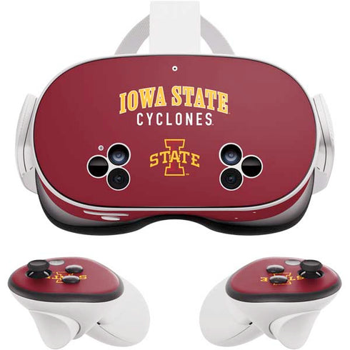 Iowa State University Collegiate Text Meta Quest 3S Skin