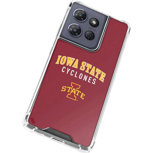 Iowa State University Collegiate Text Moto G 5G (2025) Clear Case