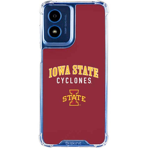 Iowa State University Collegiate Text Moto G 5G (2024) Clear Case