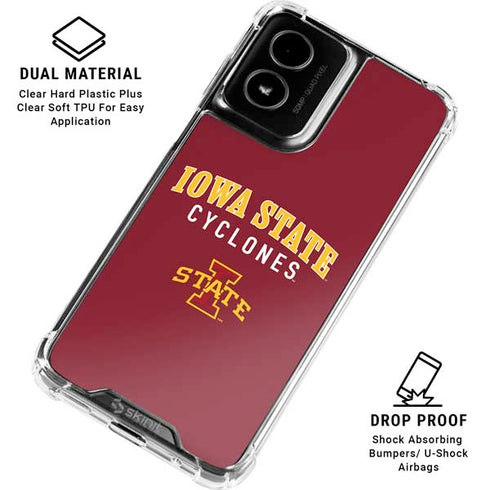 Iowa State University Collegiate Text Moto G Power 5G (2024) Clear Case