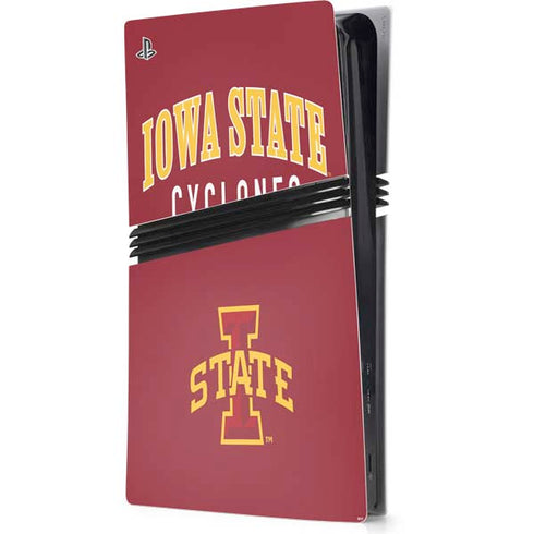 Iowa State University Collegiate Text PS5 Pro Console Skin