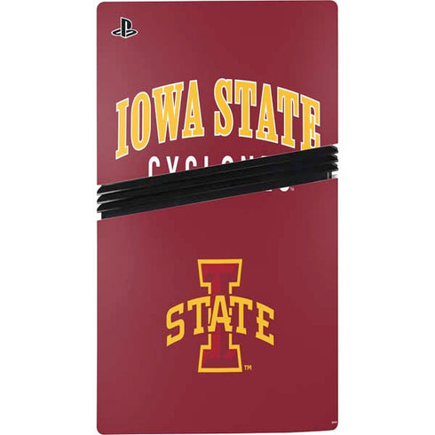 Iowa State University Collegiate Text PS5 Pro Console Skin