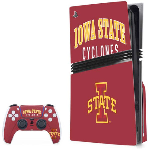 Iowa State University Collegiate Text PS5 Pro Disk Bundle Skin
