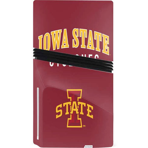 Iowa State University Collegiate Text PS5 Pro Disk Bundle Skin