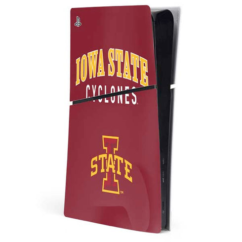 Iowa State University Collegiate Text PS5 Slim Digital Edition Console Skin