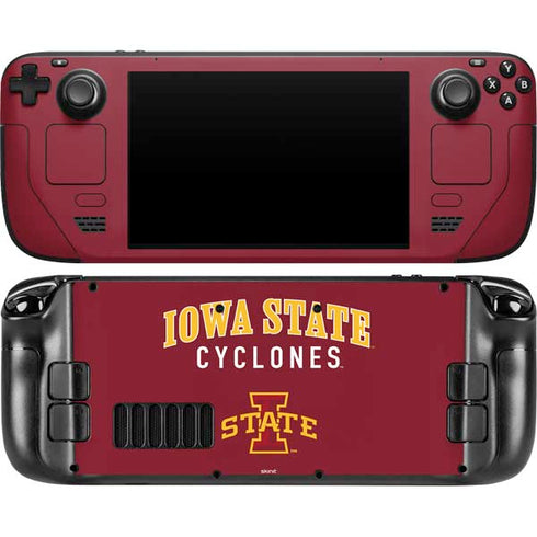 Iowa State University Collegiate Text Steam Deck Handheld Gaming Computer OLED Skin