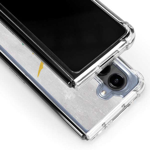 Cyprus Flag Distressed Galaxy Z Fold5 5G Clear Case