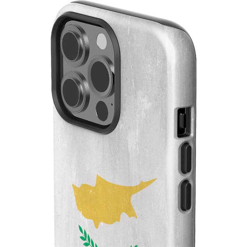 Cyprus Flag Distressed iPhone 15 Pro Impact Case