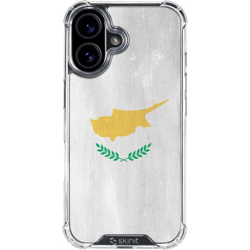 Cyprus Flag Distressed iPhone 16 Clear Case